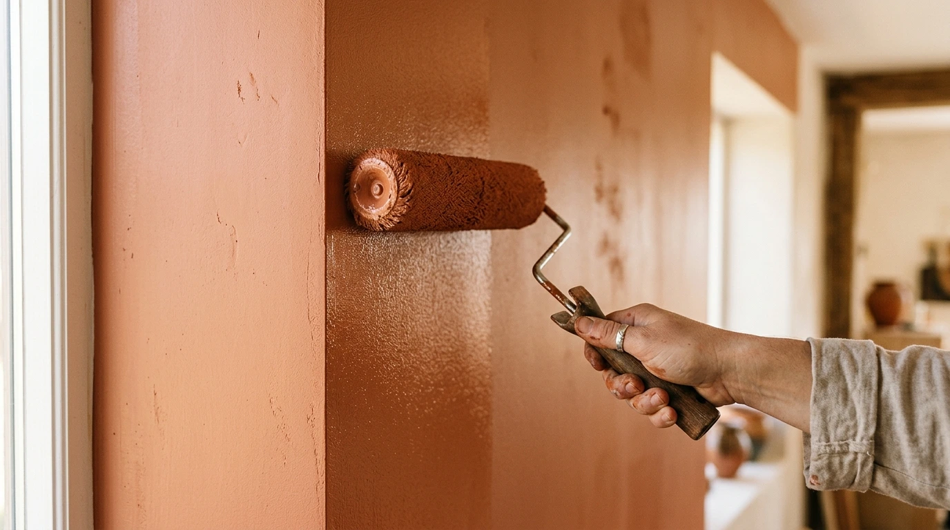 Application de peinture au rouleau
