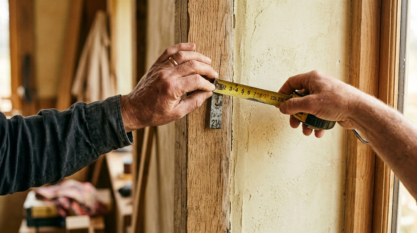 Prise de mesures d’un mur