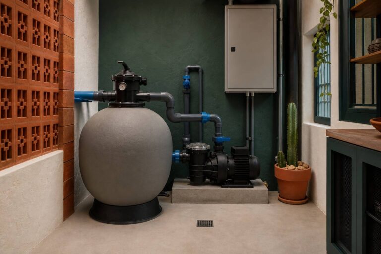 Local technique piscine : dimensions, normes et budget