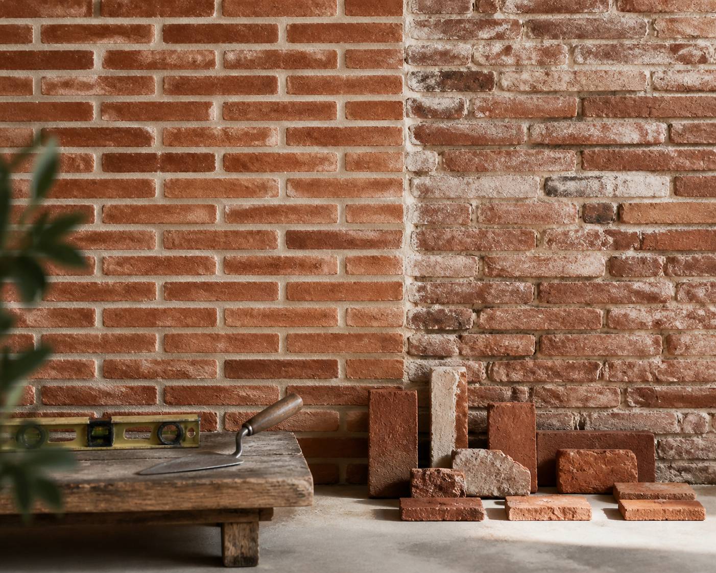 Gros plan de la texture d'un mur de briques rouges avec joints de mortier